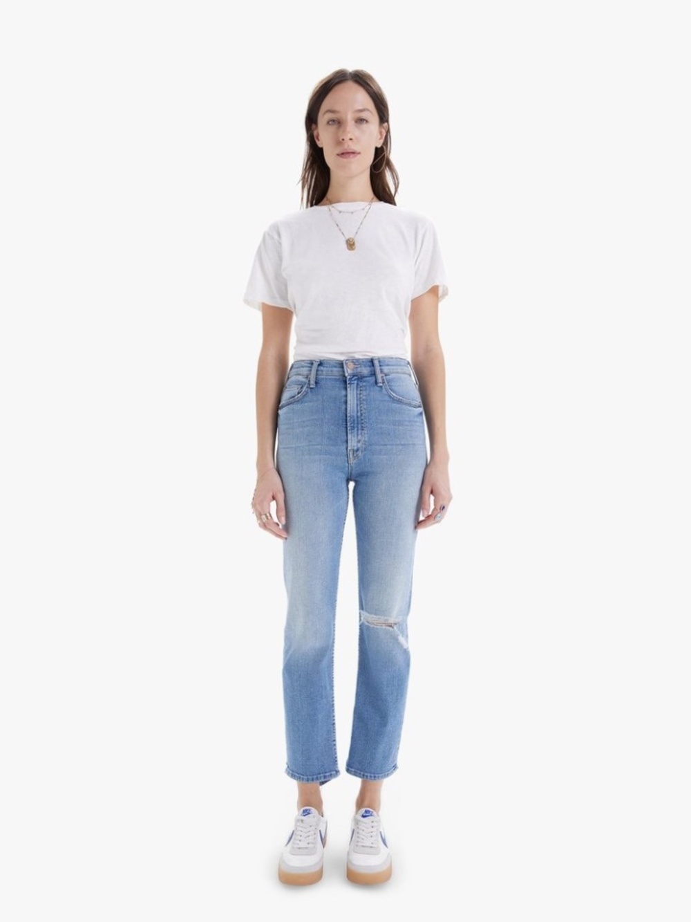 MOTHER The High Waisted Rider Ankle Jeans – Kiss & Make Up Again – Size 23